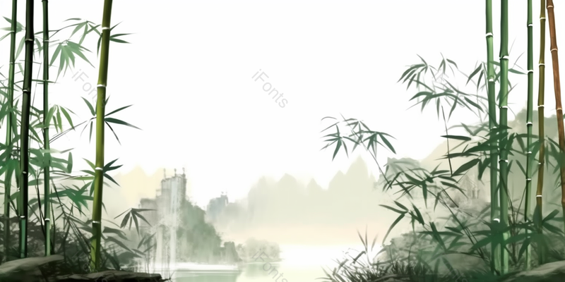 水墨中国画山林中的竹子,插画/手绘图,插画/手绘图库,插画/手绘图下载,插画/手绘